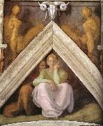 Michelangelo Buonarroti Ancestors of Christ: figures Spain oil painting artist